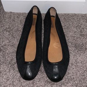 Coach Black Flats, Size 11